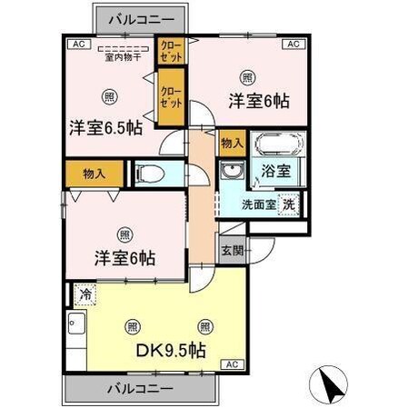 マンマミーヤ　B棟の物件間取画像